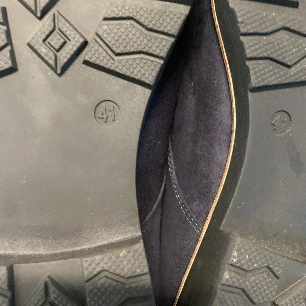 New Graceland Classic Oxford Lace Dress Shoes Faux Suede Navy Blue Size 41